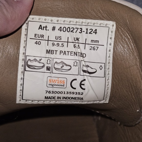 MBT Shoes Sneaker Lace Up Khaki Beige Swiss Toning 400273-124‎ 9-9.5 US 40 EUR - Picture 9 of 9